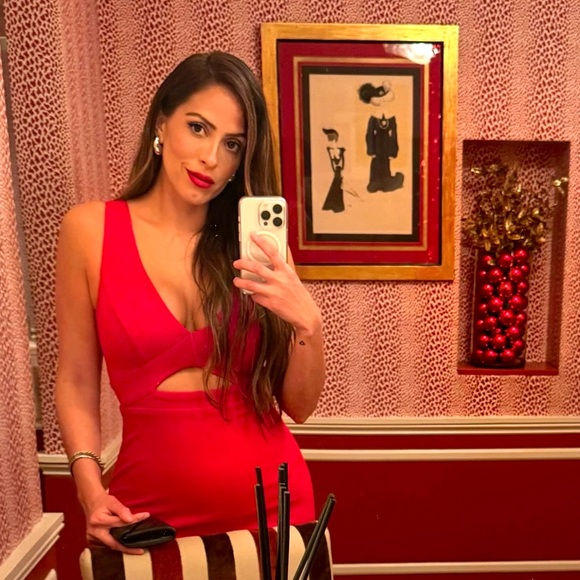 Aqua Red Formal Dress - Picture 3 of 4